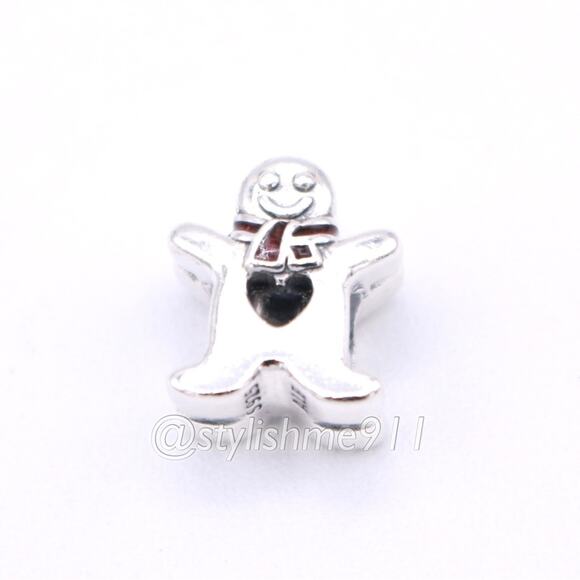 Authentic Pandora Sweet Gingerbread Man Charm with Red Enamel - Picture 8 of 11